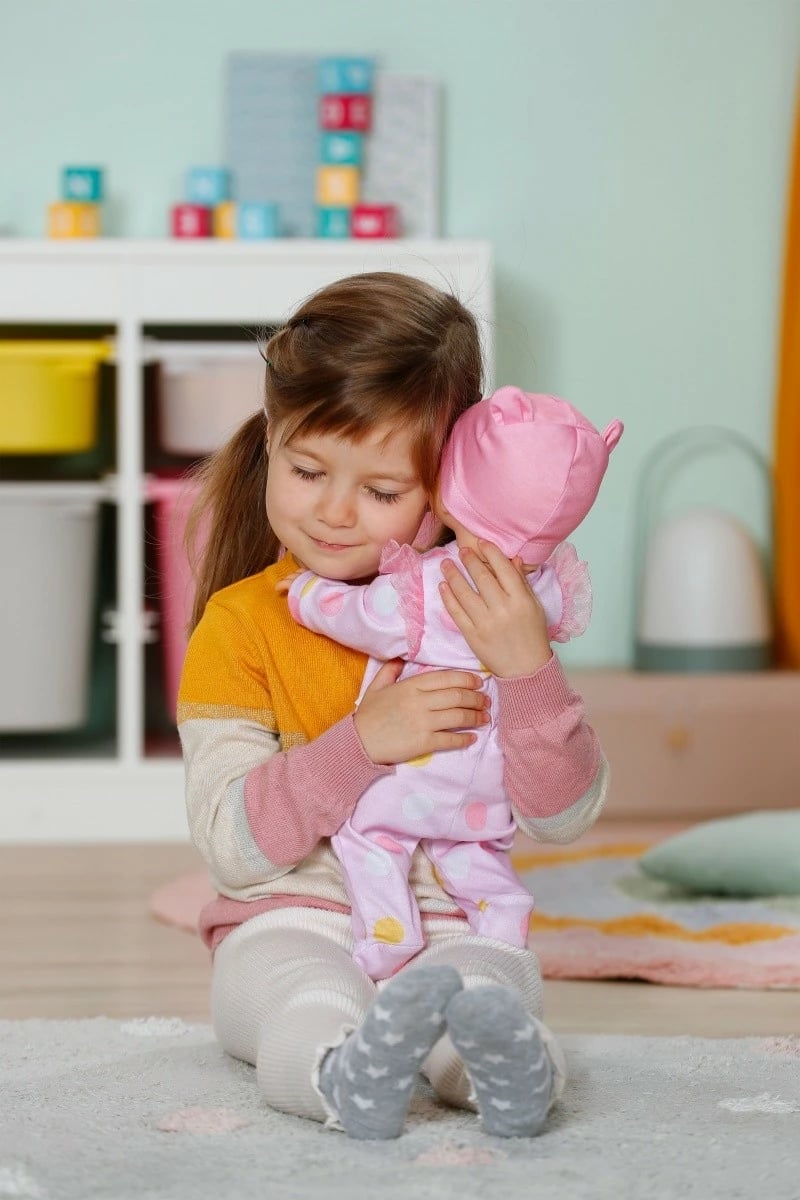 Kukull interaktive Baby Born Emily Walk with Me 43 cm, ecëse, me bateri AA, rozë