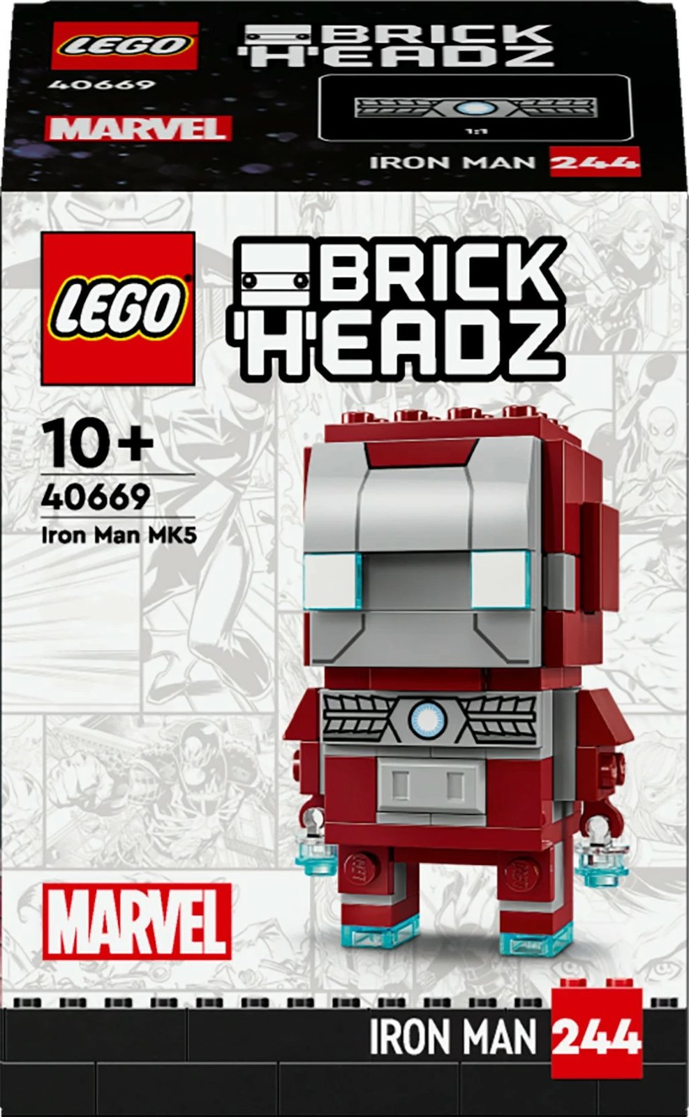 Set ndërtimi LEGO BrickHeadz Iron Man MK5, 101 pjesë, shumëngjyrësh