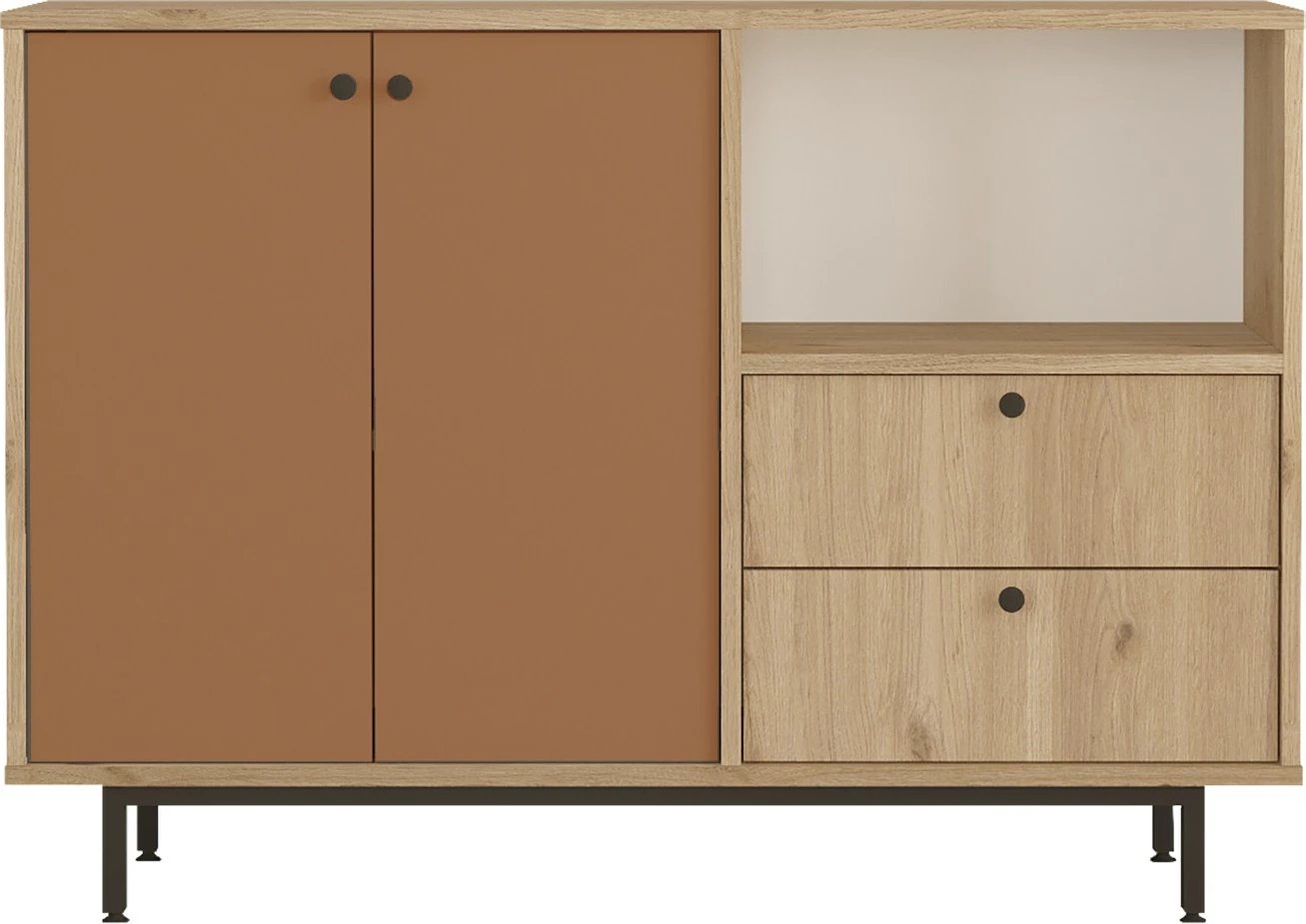 Dollap multifunksional Skye Decor, RE2-SK, ngjyrë lis dhe e kuqe qeramike