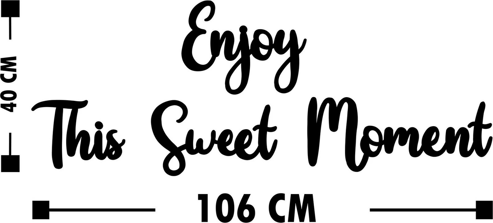 Aksesor dekorativ prej druri për mur, Wallity, Enjoy This Sweet Moment