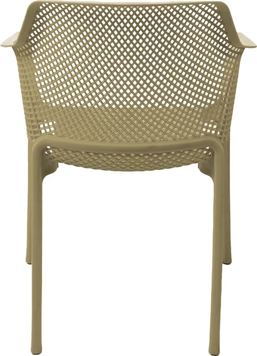 Karrige me krahë Oviez, ngjyrë kapuçino, 59x58x79cm