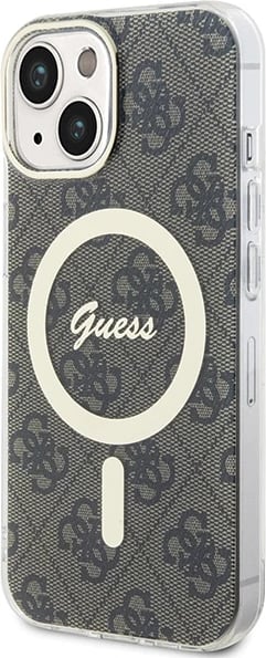 Mbështjellës Guess 4G MagSafe për iPhone 15, kafe Mbështjellës Guess 4G MagSafe për iPhone 15, kafe