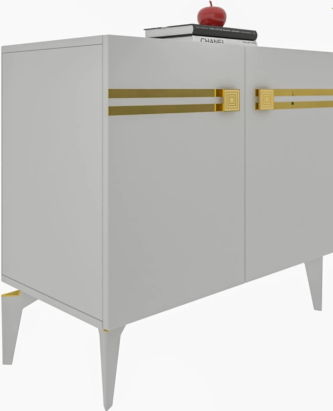 Konsol Skye Decor, Hayat KB150, e bardhë dhe ari