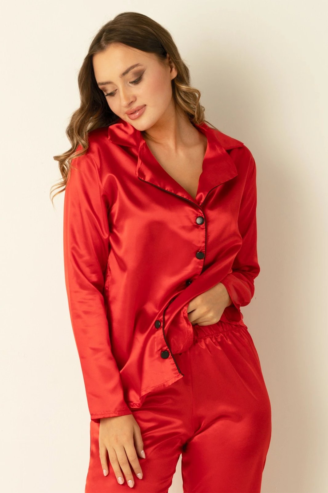 Set pizhamash për gra, Jumeon, 002-000905, e kuqe