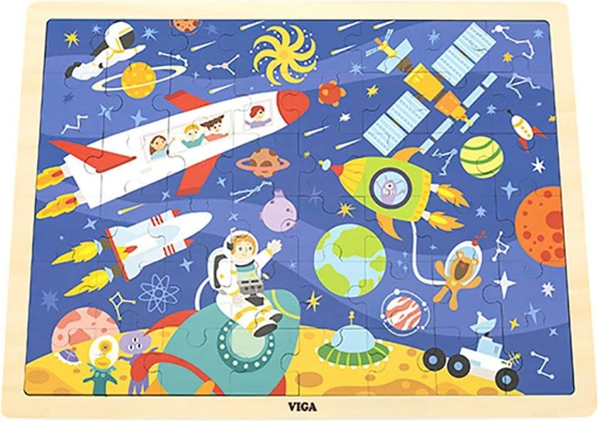Puzzle druri, Viga, Explore the Universe, 48 copa, me tapet udhëzues, shumëngjyrësh