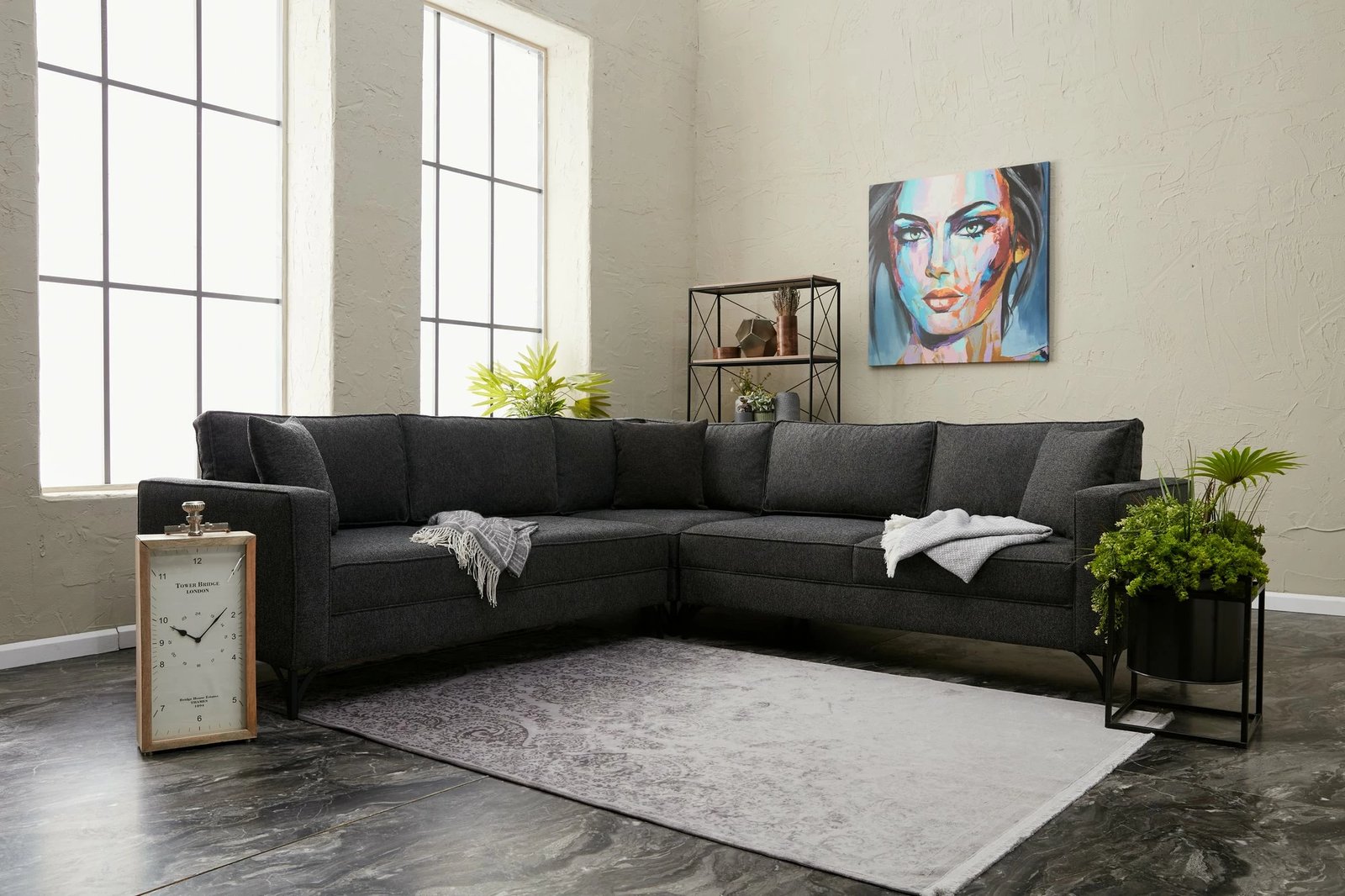 Këndare Atelier del Sofa, Berlin, antracit, e zezë