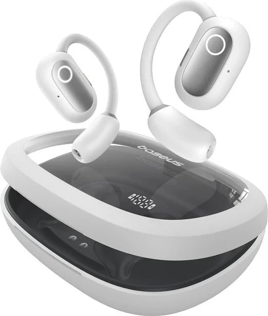 Kufje Baseus Eli Fit Open-Ear, Wireless, Bluetooth, USB Type-C, Bardhë