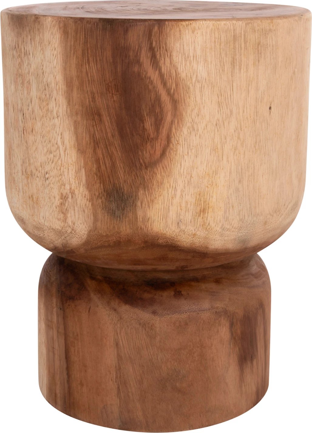 Stool i rrumbullakët FEBRYD, dru suar natyral, FH18233.11, 35x45cm