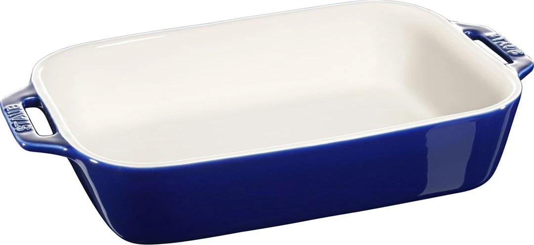 Pjatë qeramike drejtkëndëshe STAUB 2.4L, Blu