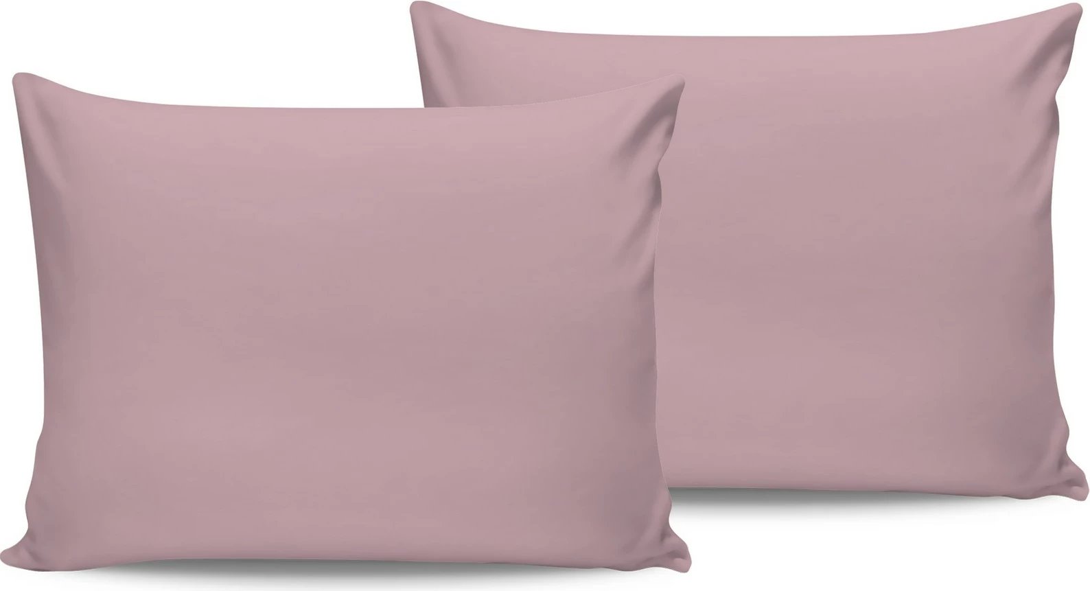 Set jastëkësh sateni (2 copë), ngjyrë rozë e lehtë, L'essentiel