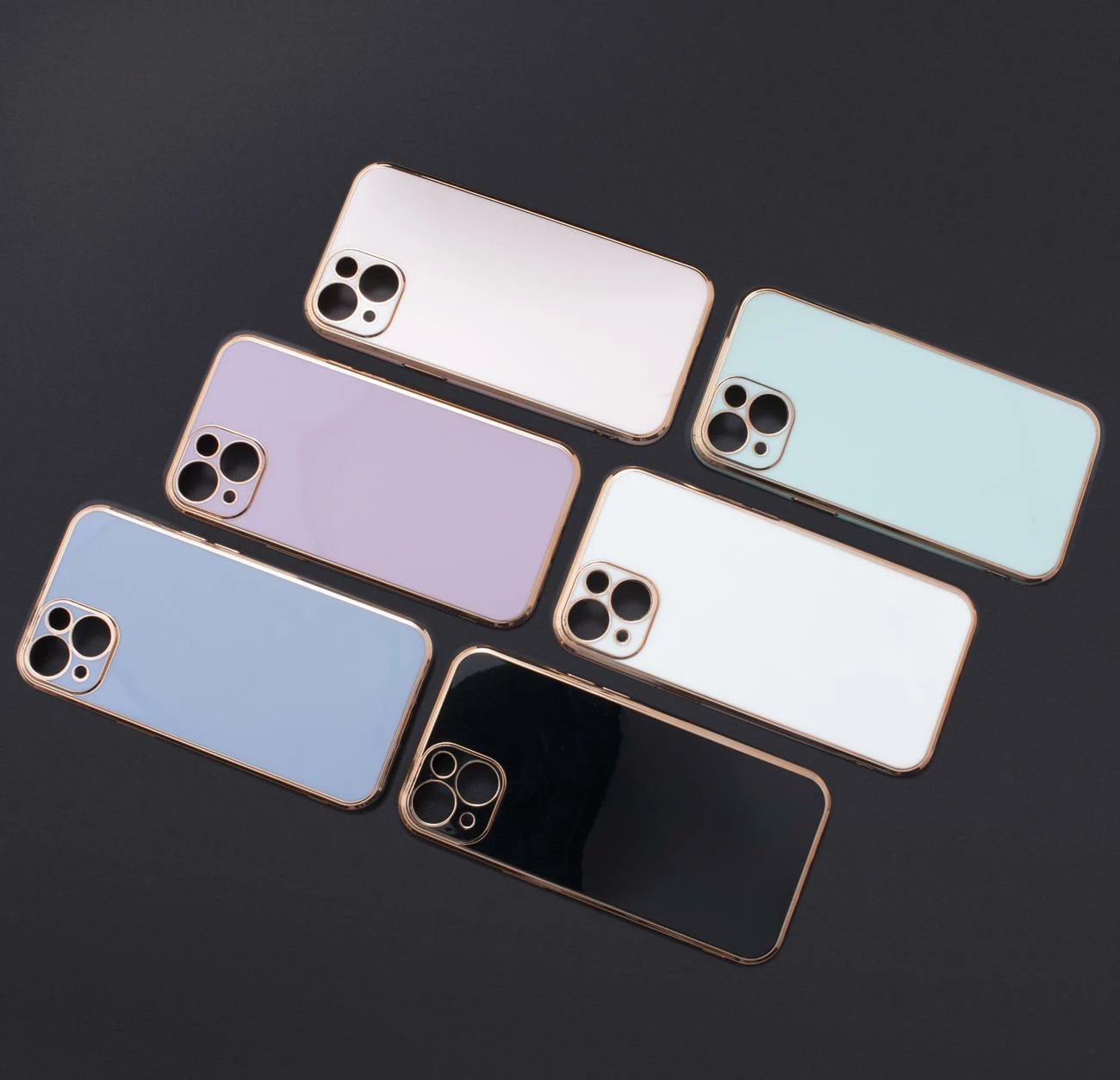 Mbështjellës Hurtel Fashion Case për Xiaomi Redmi Note 11, TPU, Vjollcë me kornizë të artë