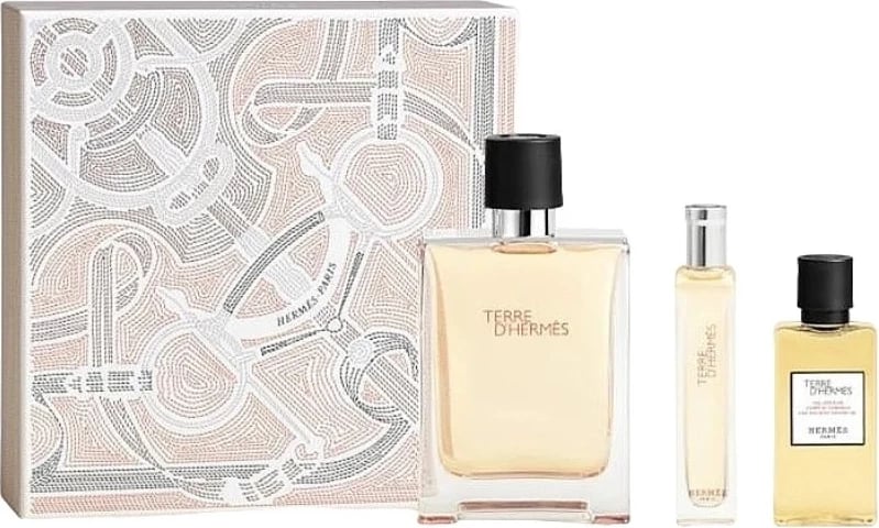 Set Eau de Toilette për meshkuj Hermes Terre d'Hermes, 100ml + 15ml + 40ml