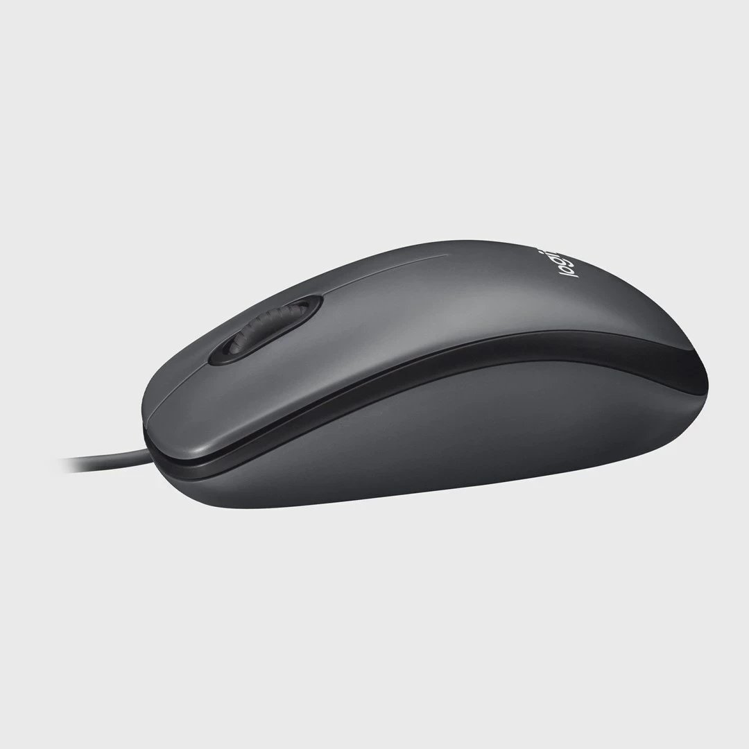 Maus Logitech M100 me kabllo, USB, i zi