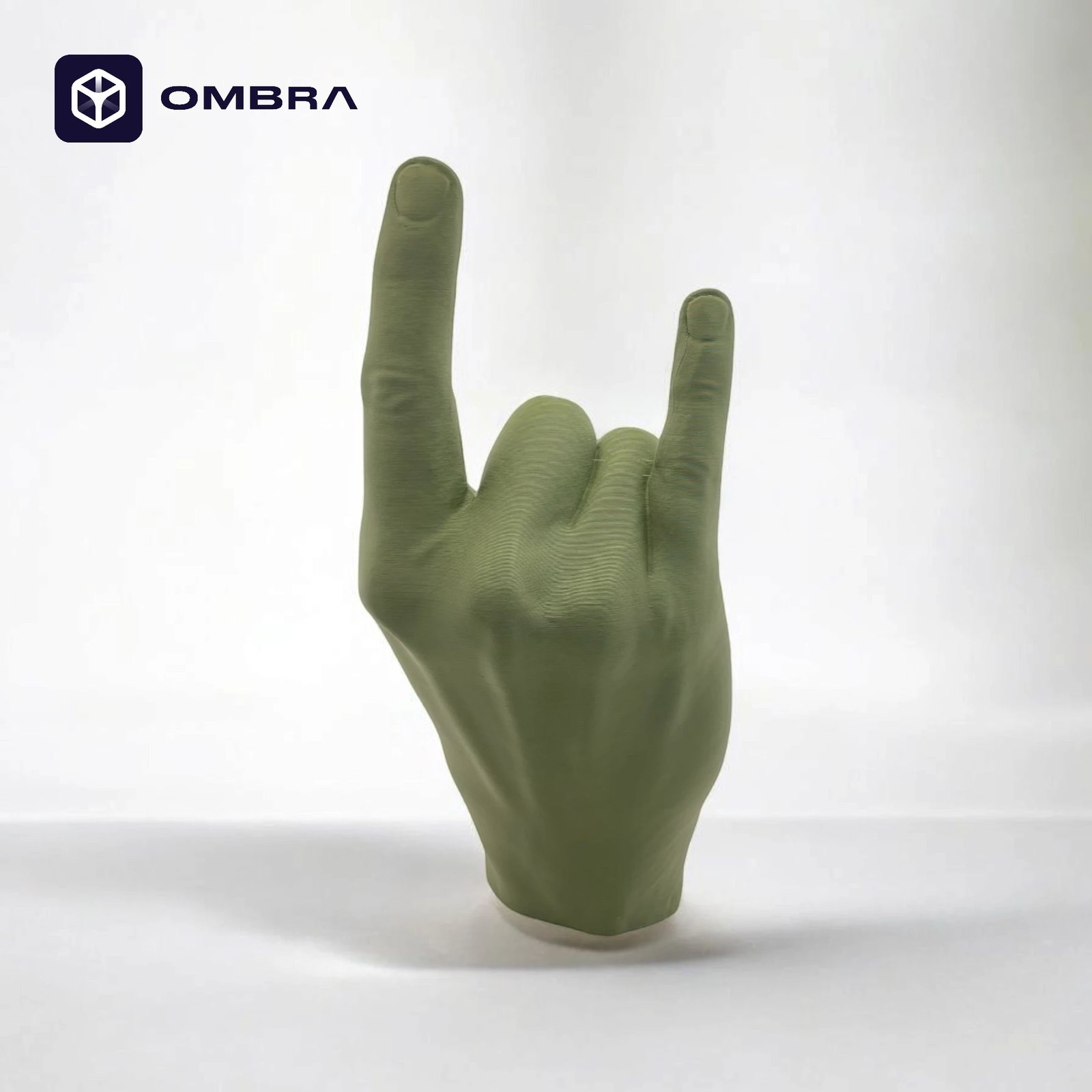 Dekor shenje në stilin "Rock n Roll Hand", e gjelbërt