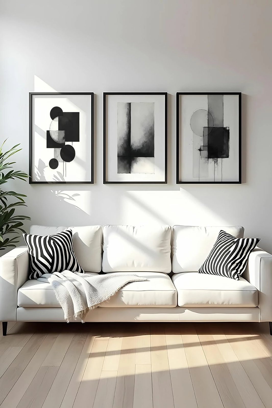 Pikturë dekorative me kornizë MDF (3 copë), Wallity, Huhu432, 20x30cm