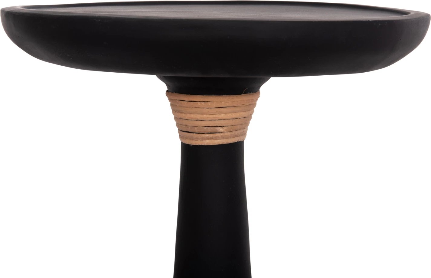 Tavolinë anësore e lartë, rrethore, ngjyrë e zezë, TORG FH18170.01, 41x62cm