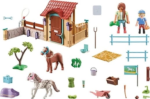 Set lodrash Playmobil Horses of Waterfall 71494, stallë, 100 pjesë