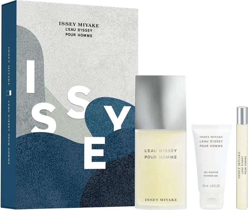 Set Eau de Toilette për meshkuj Issey Miyake L'Eau d'Issey Pour Homme, 125ml + 10ml + shower gel 50ml
