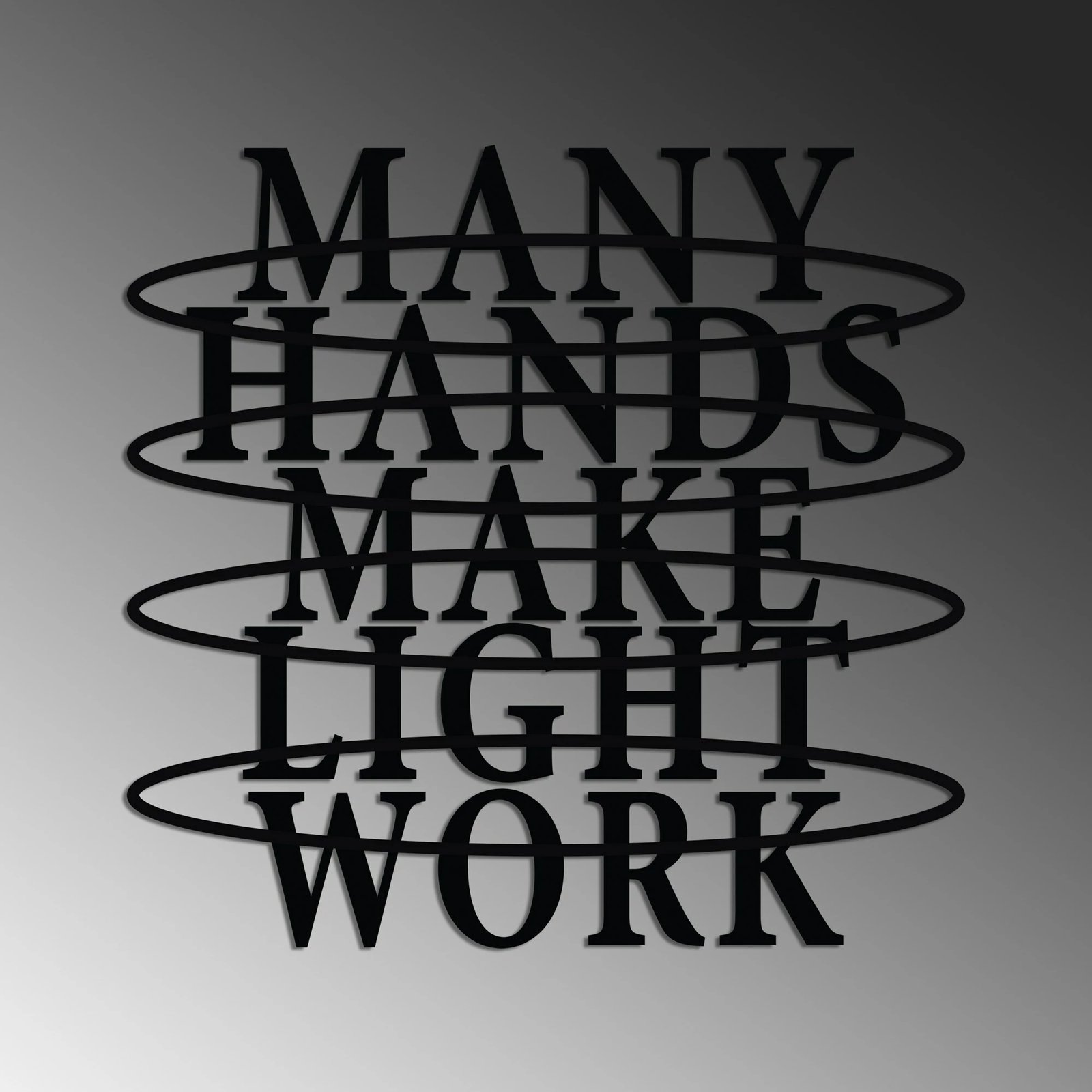 Aksesor dekorativ metalik për mur, Wallity, Hands Work