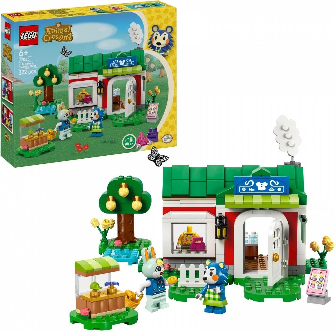 Set LEGO Animal Crossing Able Sisters and Clothing Store 77055, 322 pjesë