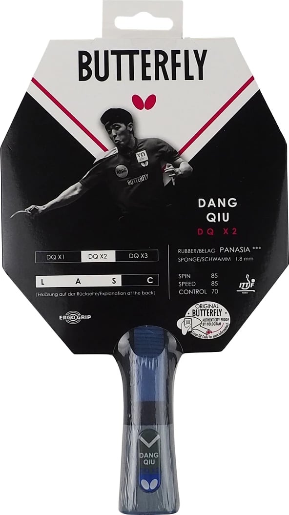 Reket ping pong Butterfly për meshkuj Dang Qiu DQX2