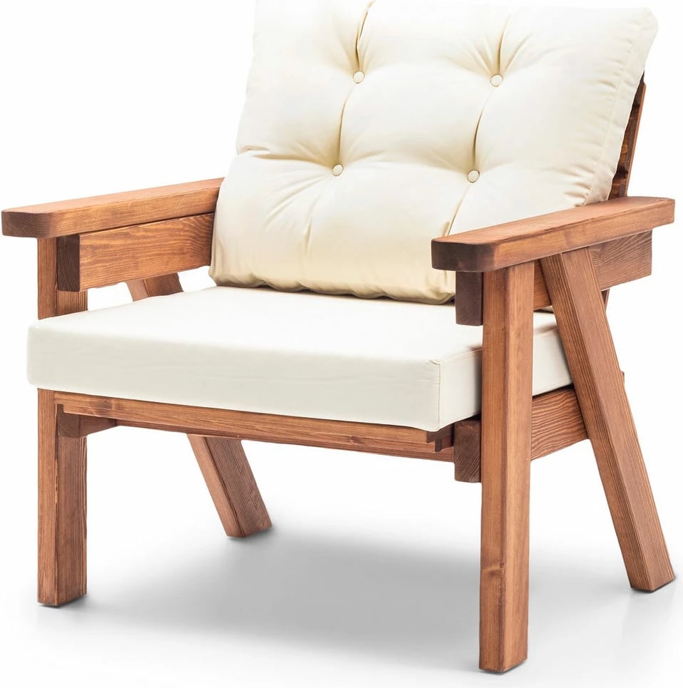 Set lounge për kopsht Skye Decor Abant (3+1+1), krem