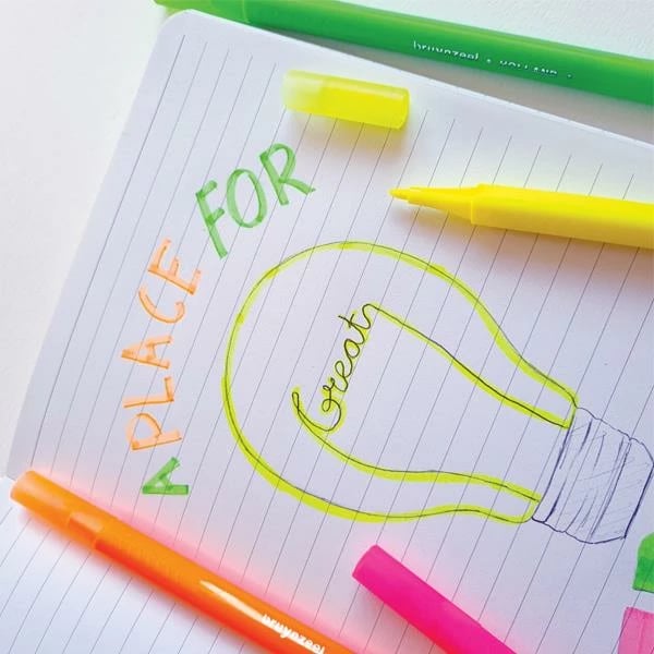 Markerë neon Bruynzeel College set 4 copë, TALENS