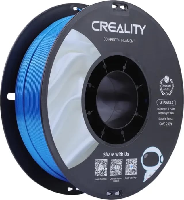 Filament 3D Creality CR-Silk PLA, 1.75 mm, 1 kg, Blu