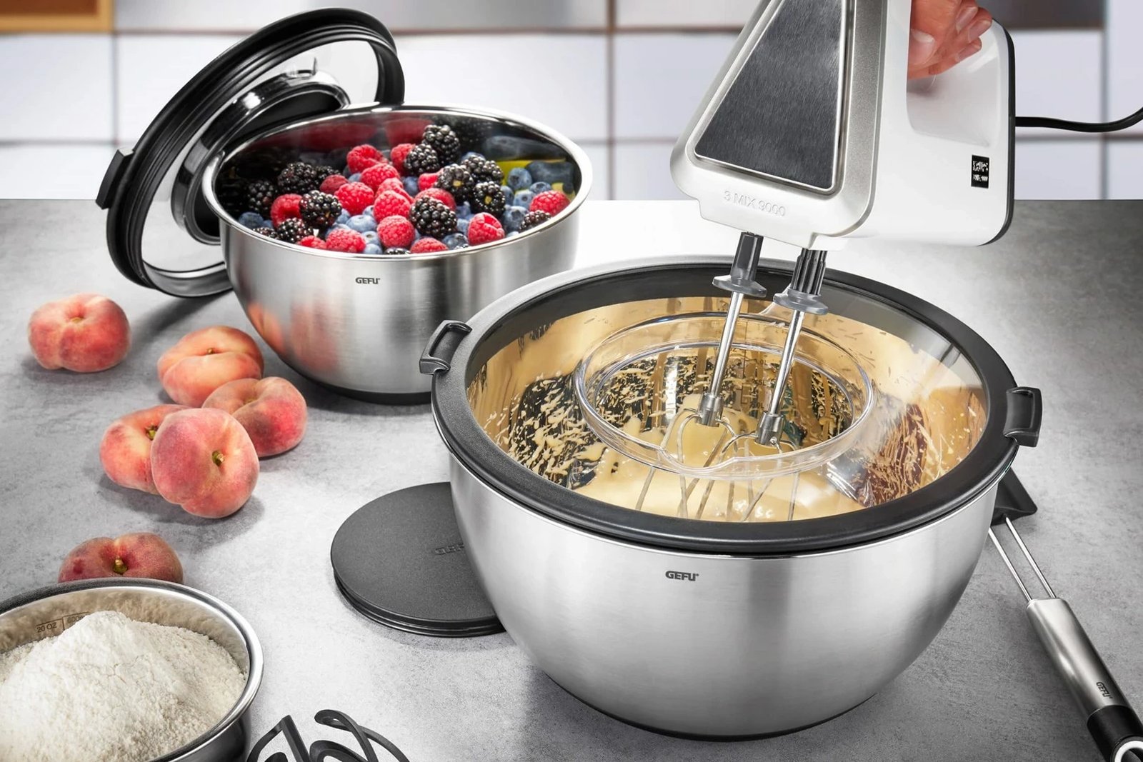 Set enësh GEFU G-35055, 2 copë, çelik inox, 4.5L, me kapak