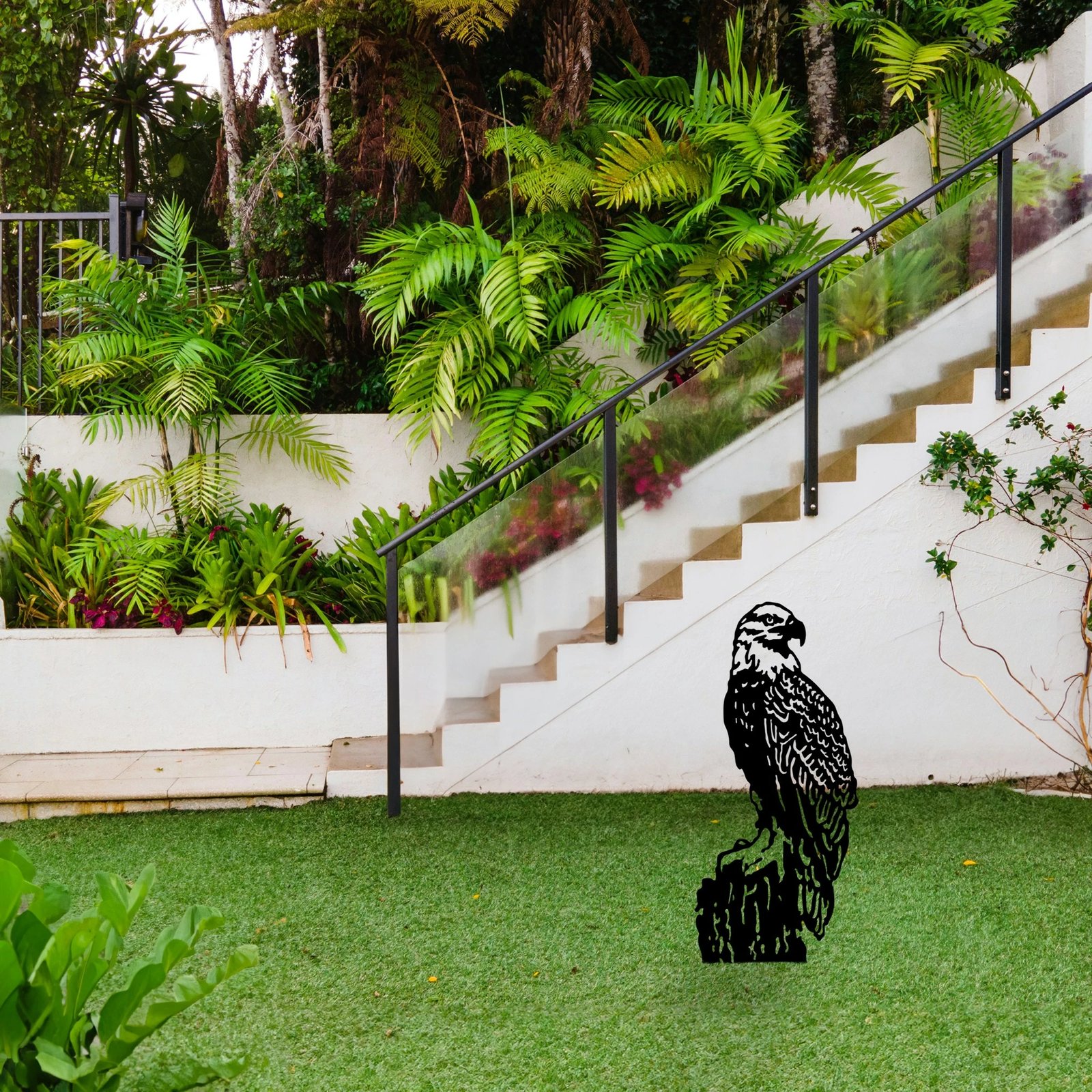 Objekt dekorativ për kopsht, dizajn Aberto, Spy 01, metal i zi, 40x36cm