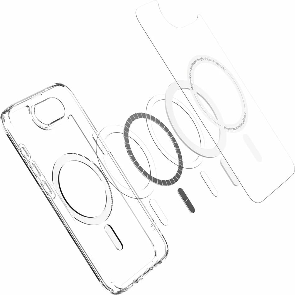 Mbështjellës Spigen Ultra Hybrid MagSafe për iPhone 16e, Transparent