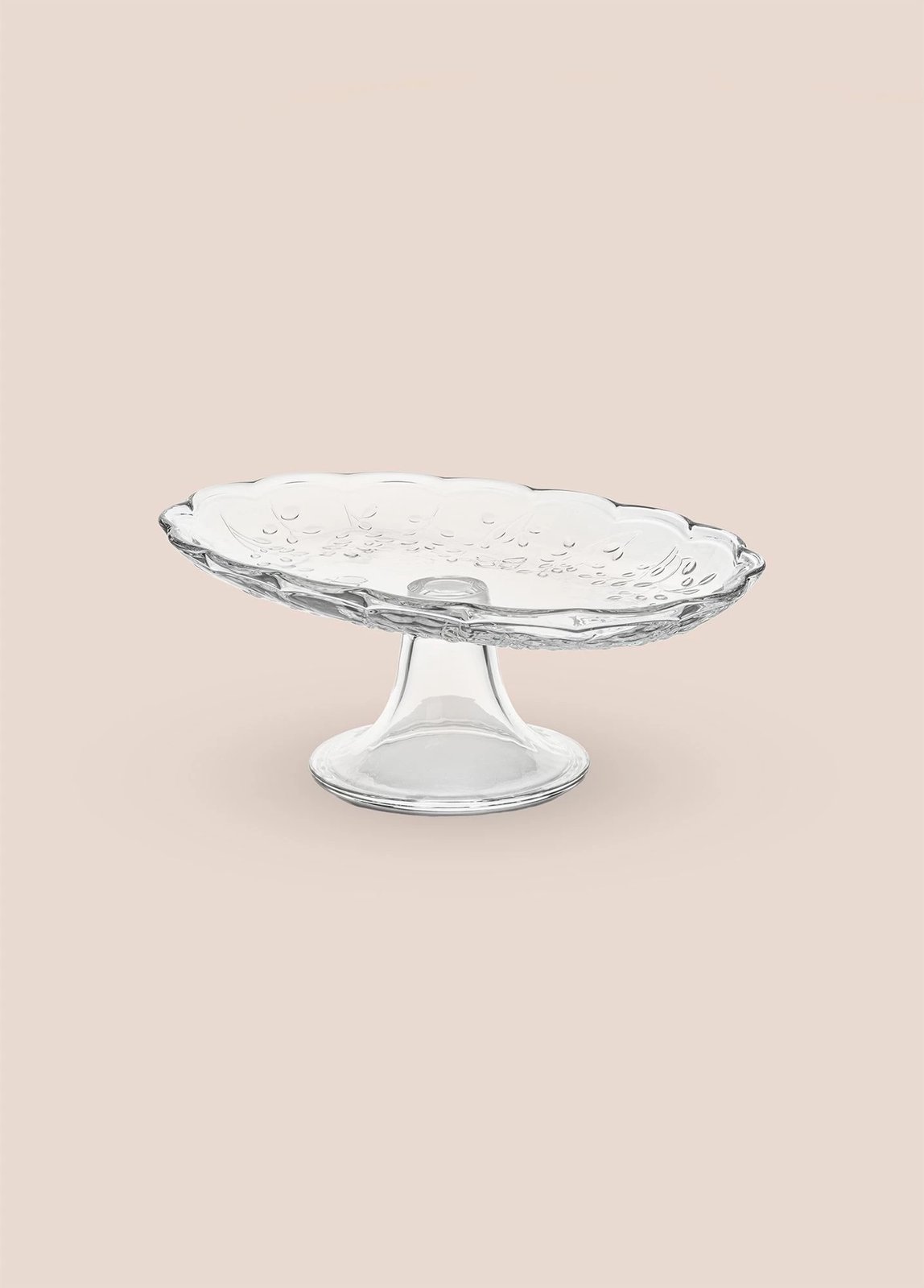 Pjatë për servirje tortash Hermia, qelq transparent, CAM0498