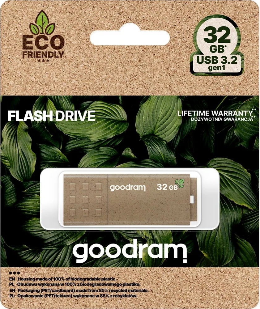 USB flash drive Goodram UME3 Eco Friendly 32 GB, USB 3.2, Kafe