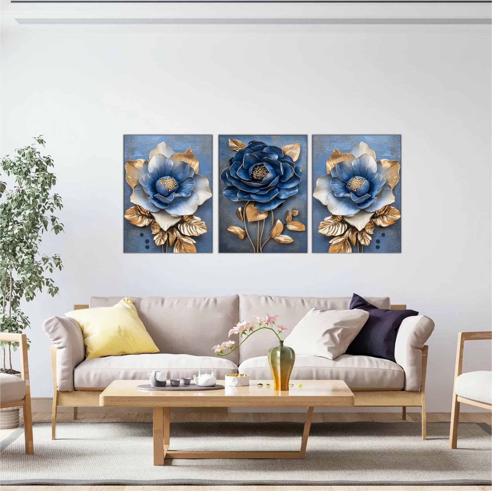 Pikturë dekorative MDF (3 copë), Wallity, shumëngjyrëshe, Mdf - 00106