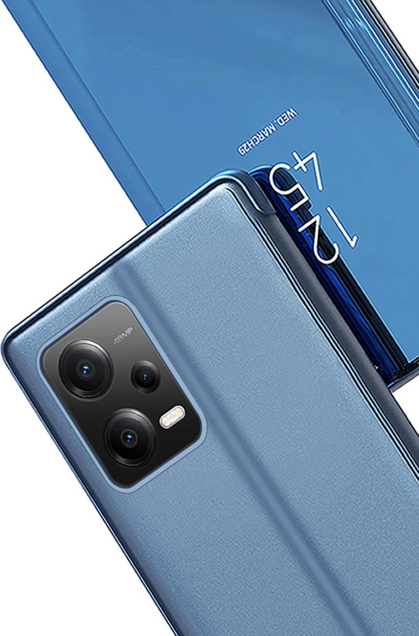 Mbështjellës Hurtel Clear View Case për Xiaomi Redmi Note 12 5G / Poco X5 5G, rozë, me kapak