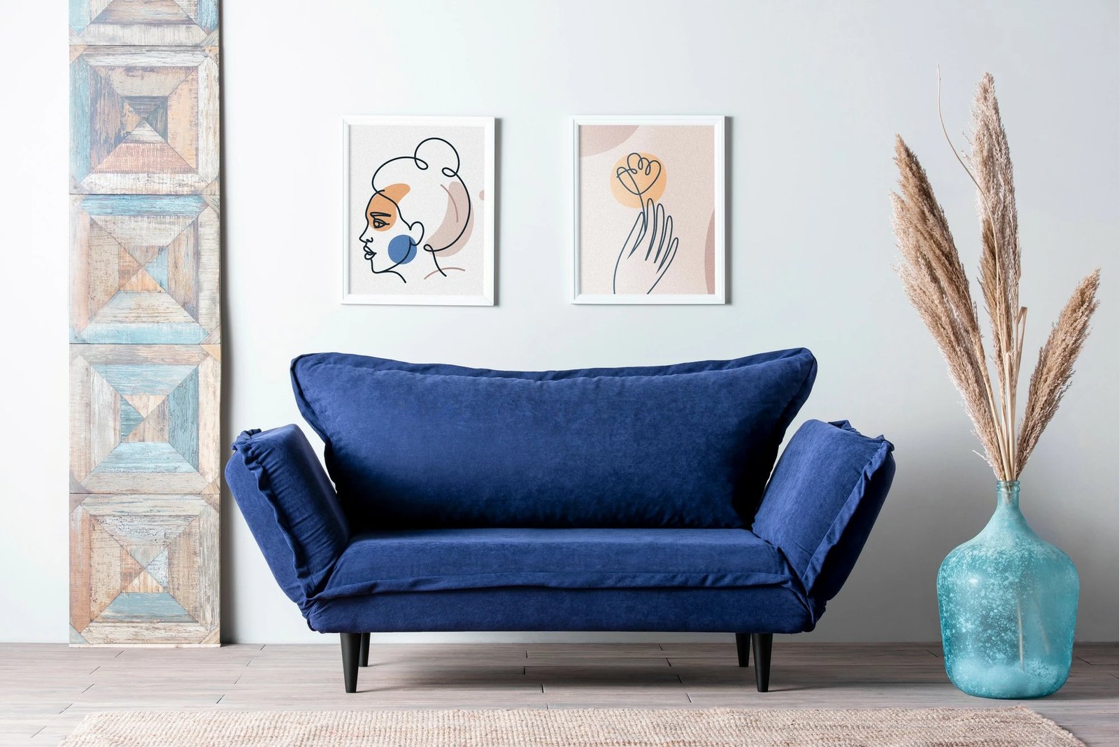 Divan-krevat 2 vendësh, ngjyrë navy blue, Atelier del Sofa, Vino Daybed, GR125\01