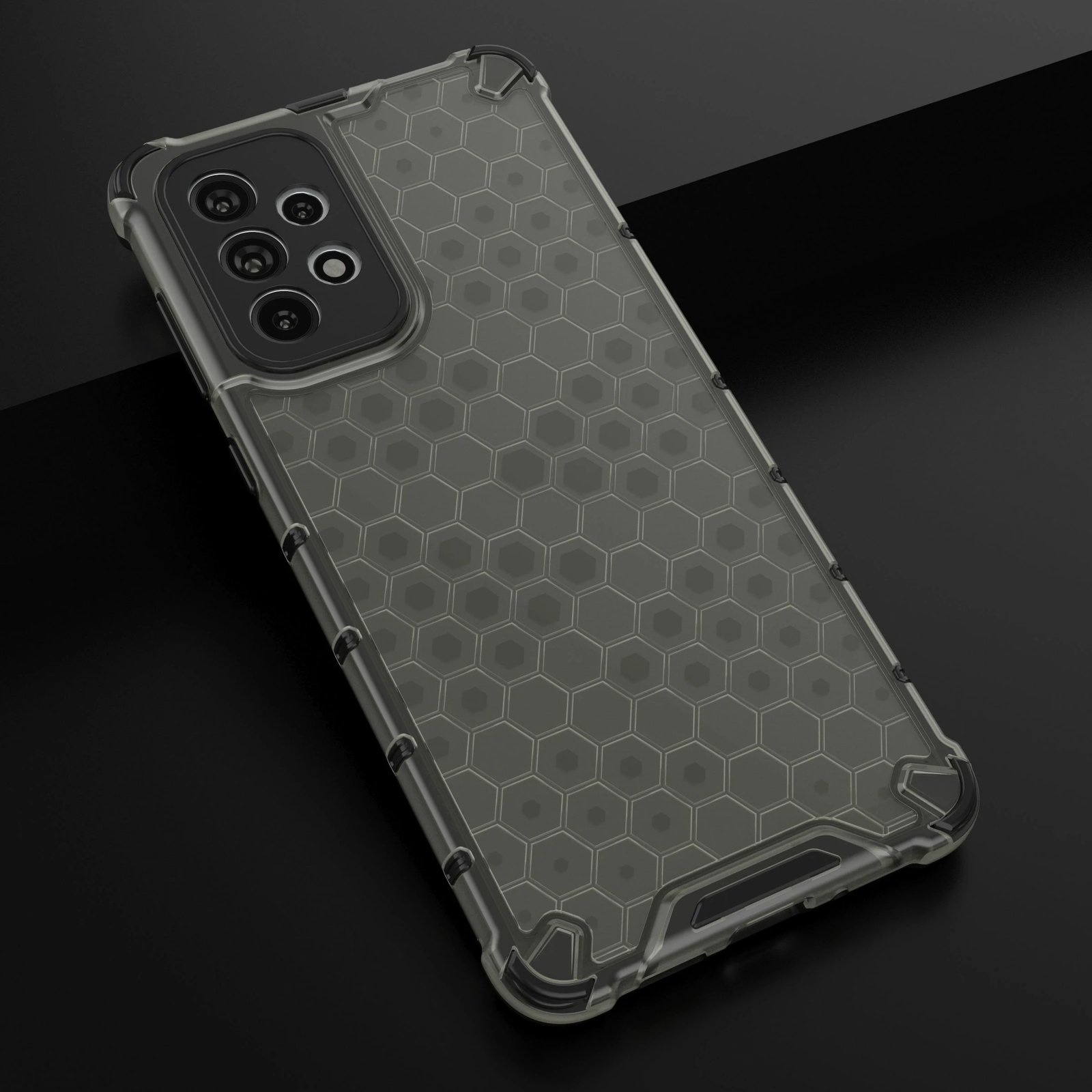 Mbështjellës Hurtel Honeycomb për Samsung Galaxy A73, i zi