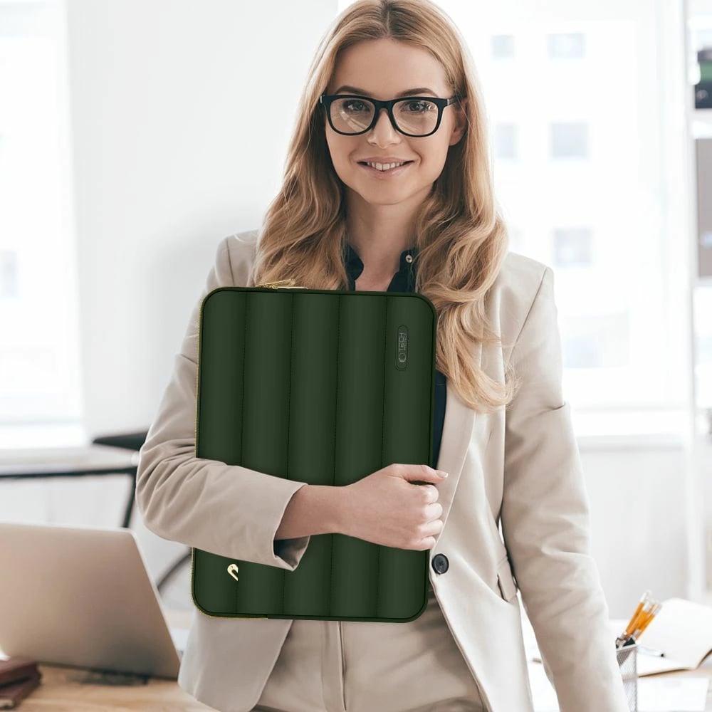 Qantë laptopi Tech-Protect Puffy 15-16", e gjelbërt