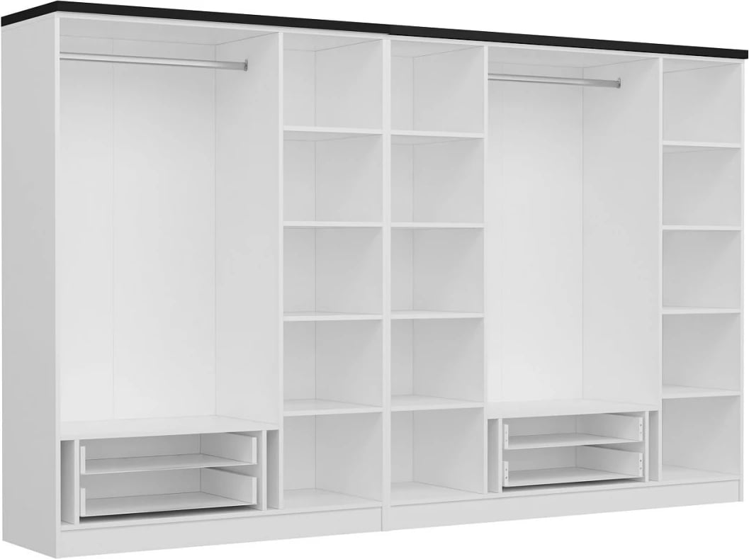 Dollap Skye Decor, Kale Plus, 3909, i bardhë, me shumë rafte