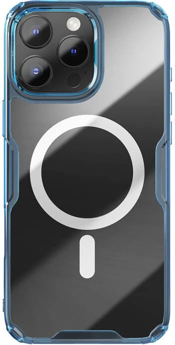 Mbështjellës Nillkin Nature TPU Pro Magnetic për iPhone 16 Pro, blu