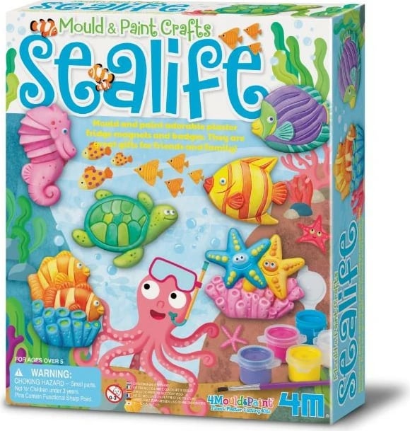 Set për krijim figurash gipsi 4m Sealife, shumëngjyrësh