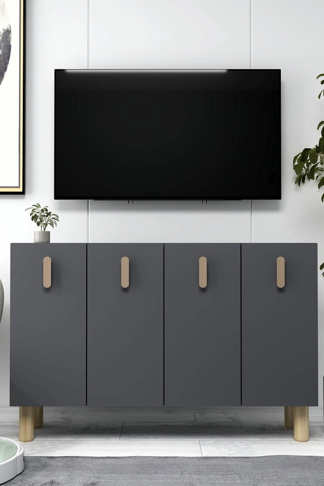 Konsol Skye Decor, 8182KM-64, antracit, lis safir