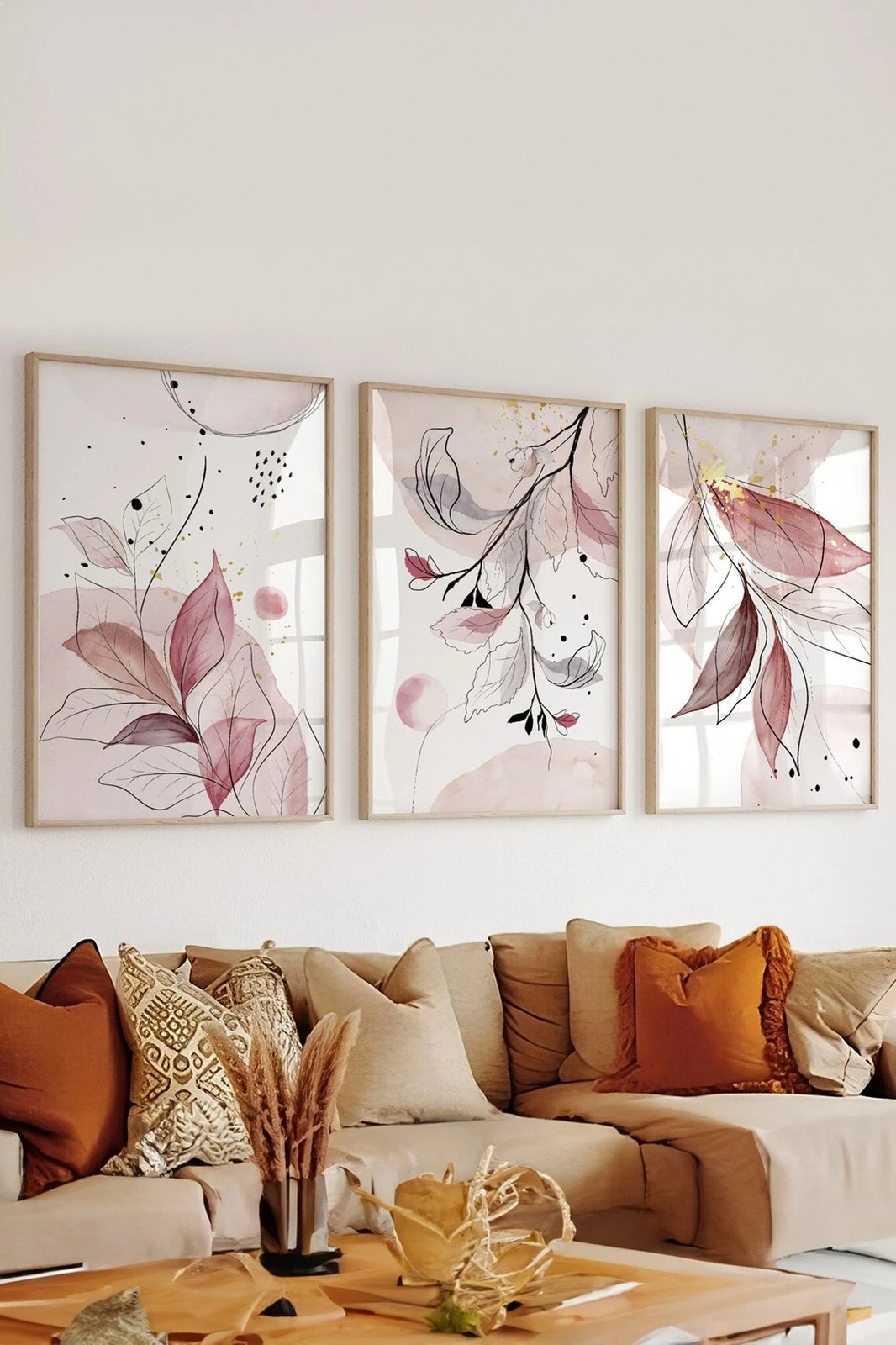 Pikturë dekorative me kornizë (3 copë), Wallity, Artsycllct41