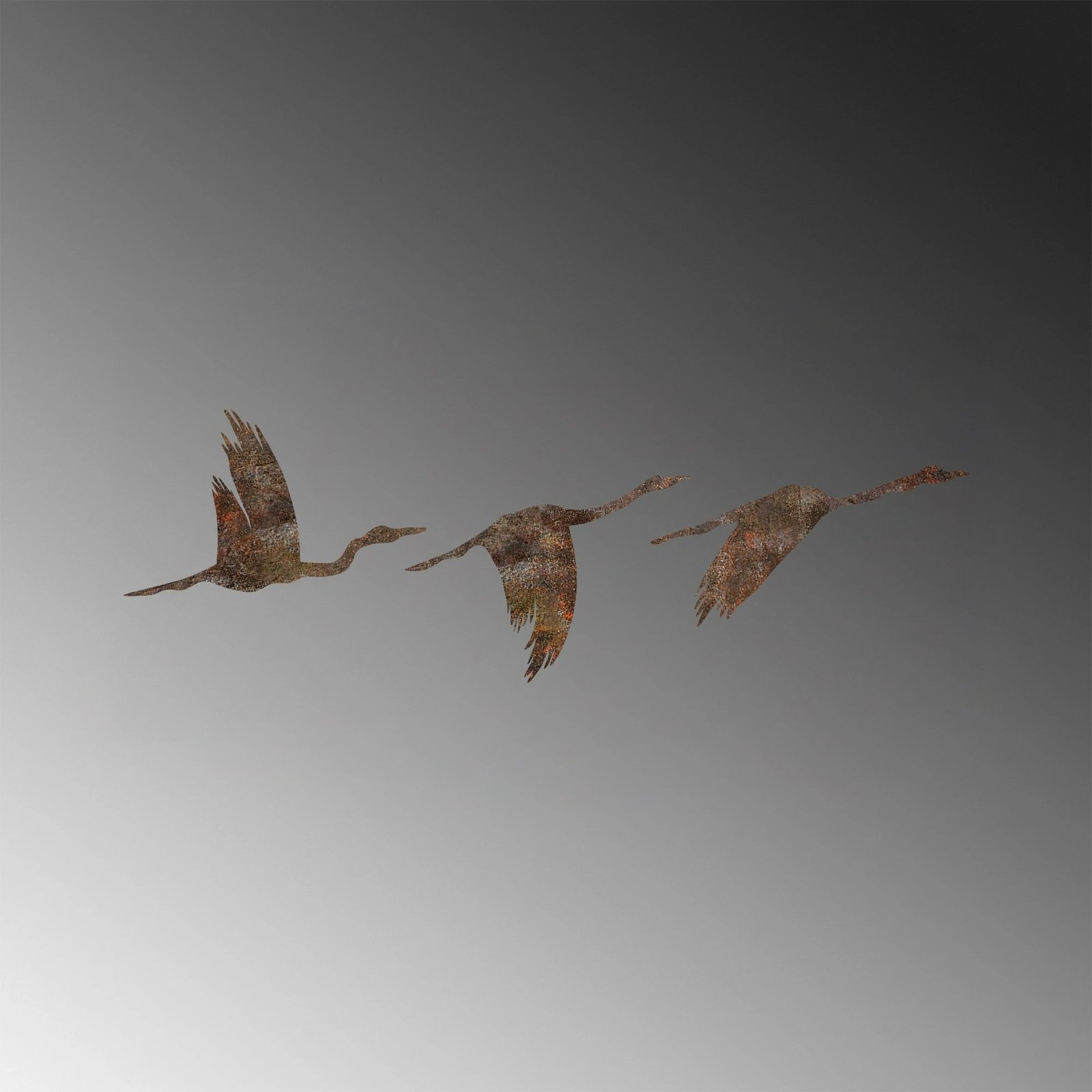 Aksesor dekorativ metalik për mur, zogj të ndryshkur, Wallity Aksesor dekorativ metalik për mur, zogj të ndryshkur, Wallity