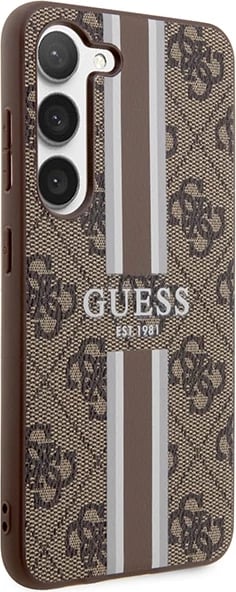 Mbështjellës Guess 4G Printed Stripe për Samsung Galaxy S23 S911, Kafe Mbështjellës Guess 4G Printed Stripe për Samsung Galaxy S23 S911, Kafe