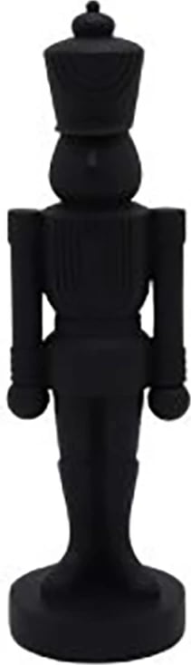 Dekor ushtar për Krishtlindje, ngjyrë e zezë, polirezine, 10x9x32cm