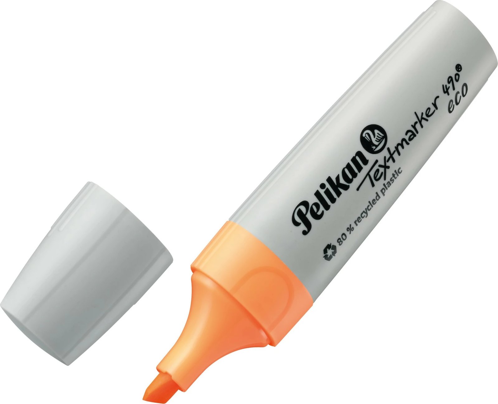 Set markues tekstesh Pelikan Textmarker 490 eco, 6 copë, majë e pjerrët, ngjyra të ndryshme