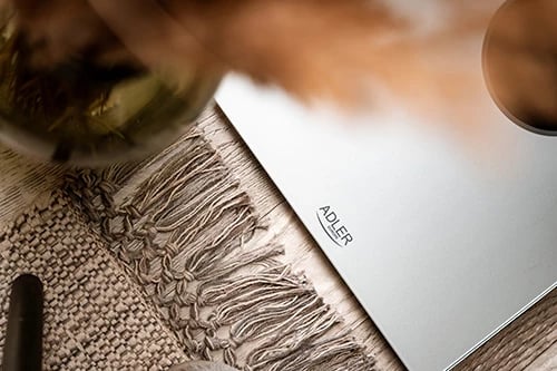 Peshore banjoje Adler AD8175 180 kg ekran LED xhami i temperuar 6 mm argjendtë