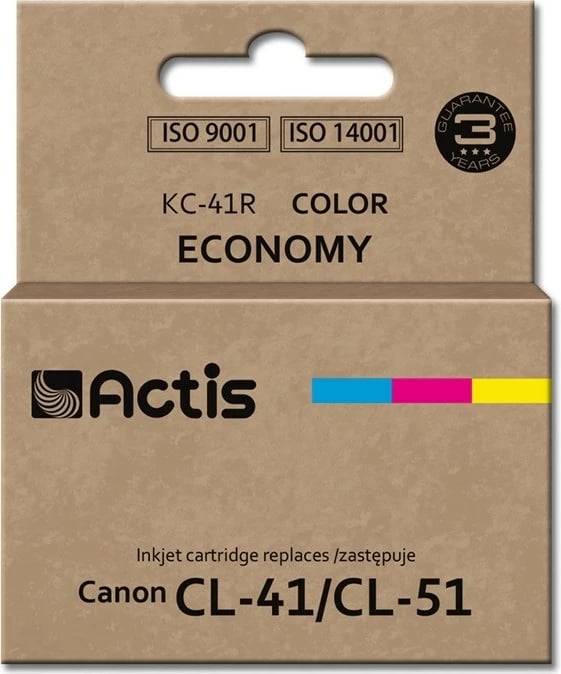 Bojë zëvendësese Actis KC-41R ink për Canon CL-41/CL-51, 18ml, tri ngjyrëshe