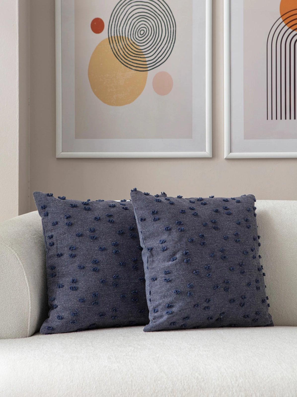 Set mbulesash jastëku (2 copë), Evila Originals, Tuffet, ngjyrë kaltër v7